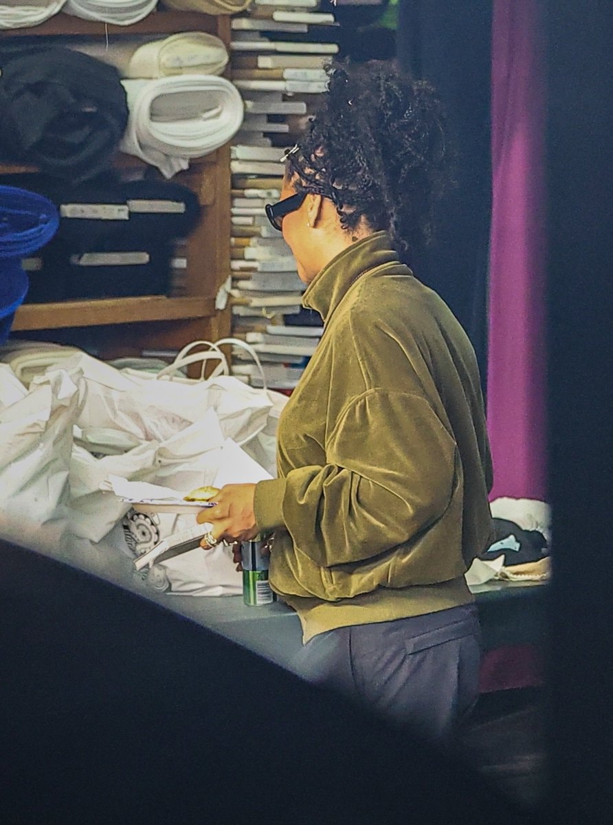 Rihanna fabric shopping in LA