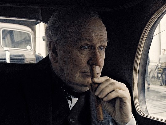 Winston Churchill actor in car