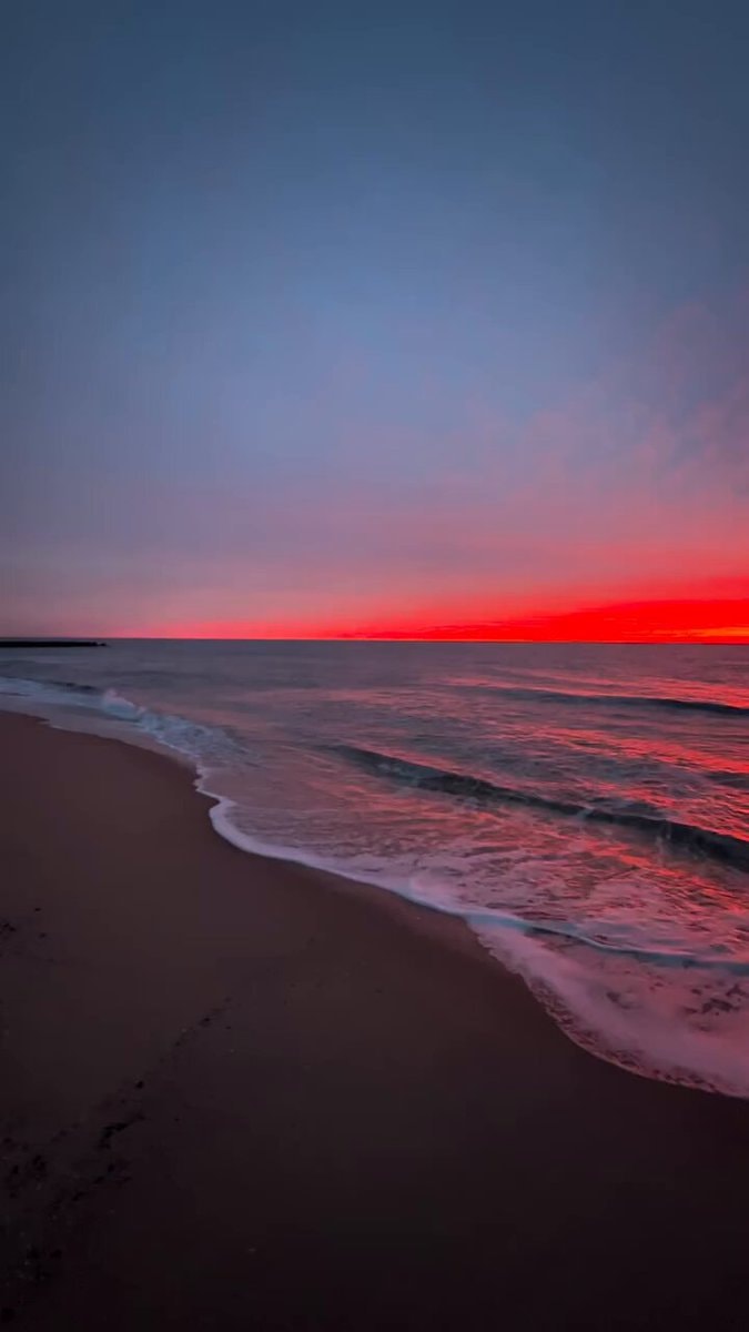 Beach sunset waves