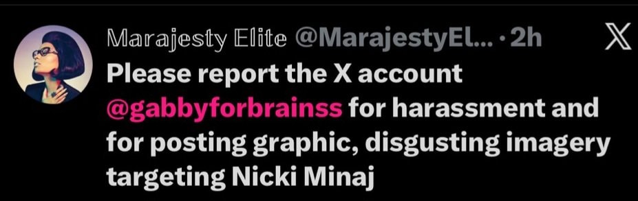 Nicki Minaj fan report @gabbyforbrainss