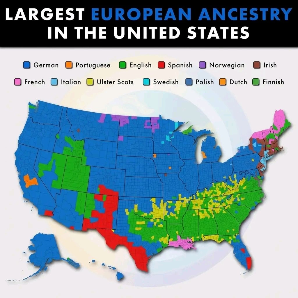 Largest European Ancestry in the United States