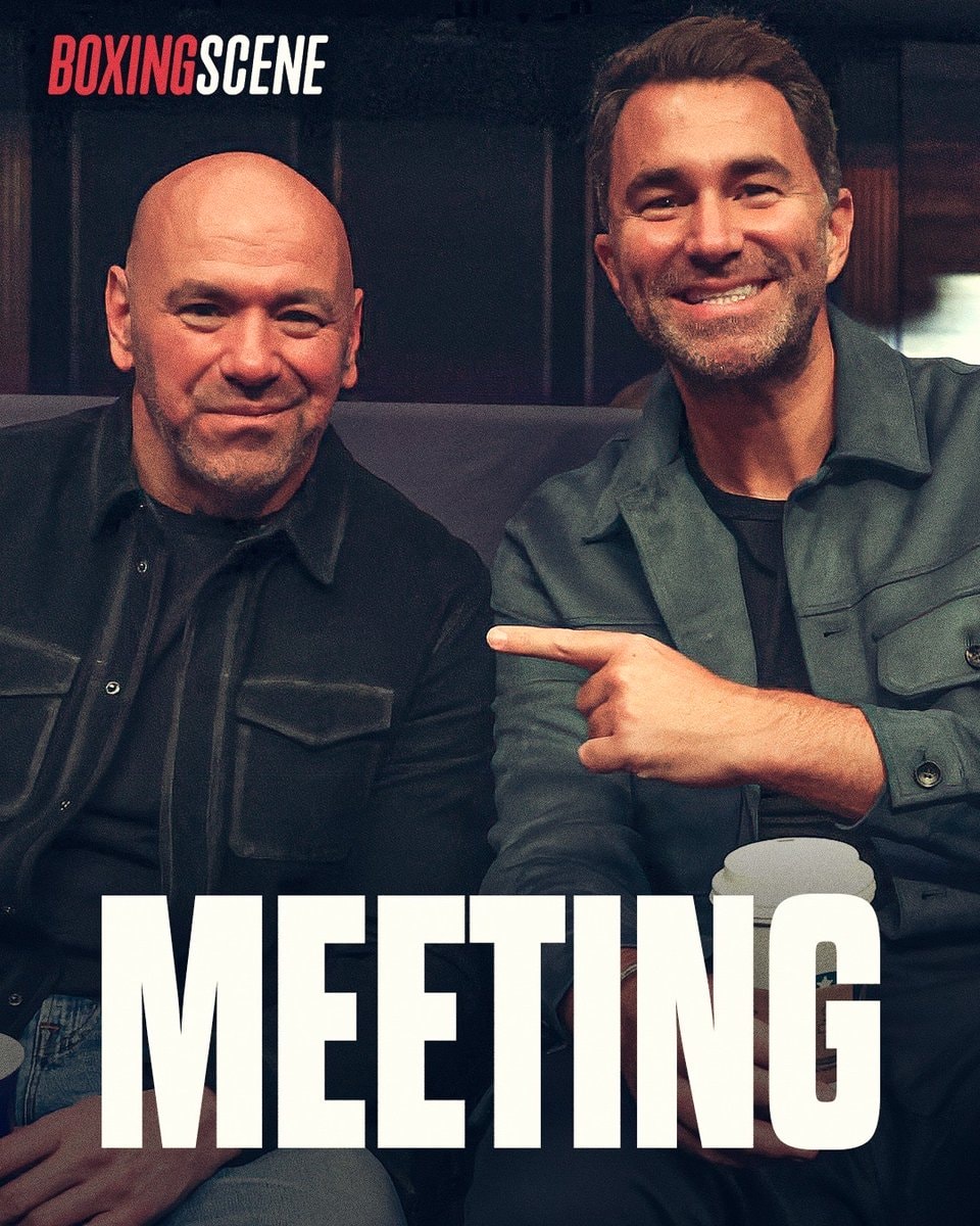 Eddie Hearn Dana White Los Angeles meeting Eddie Hearn Dana White Los Angeles meeting