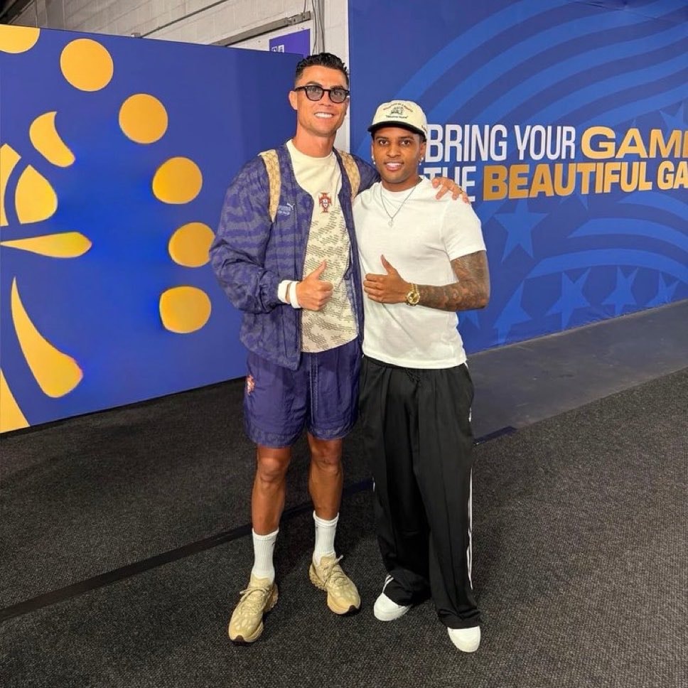 Rodrygo Goes and Cristiano Ronaldo