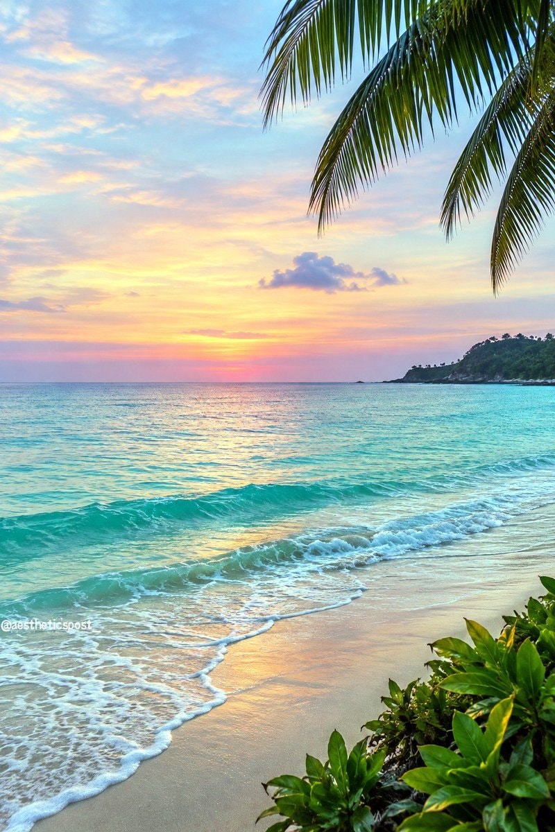serene beach sunset