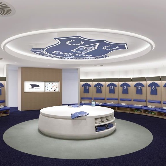 Everton stadium locker room