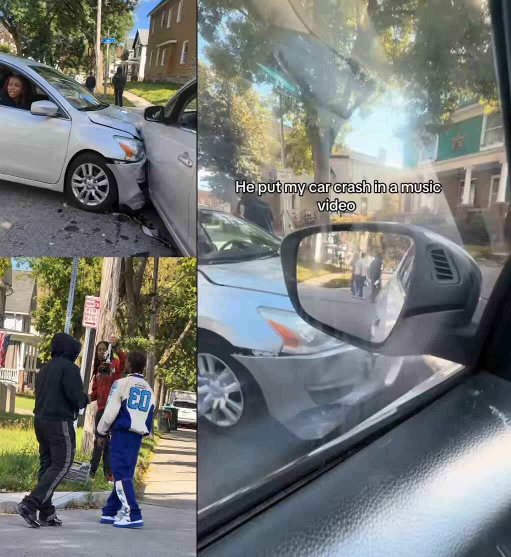 Local rapper films at accident scene Local rapper films at accident scene