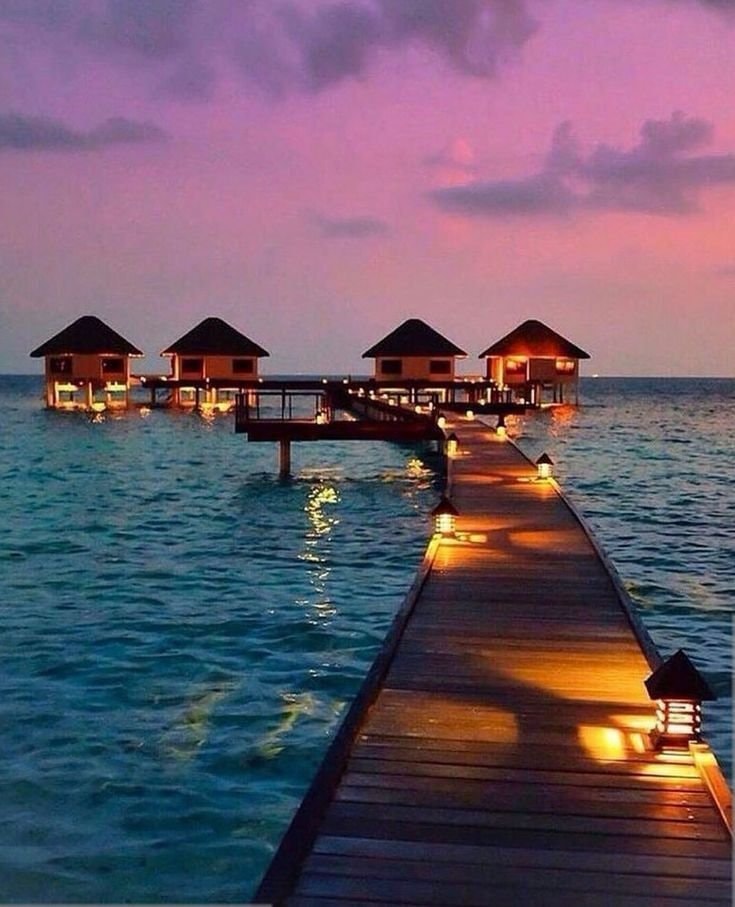 Maldives evening view