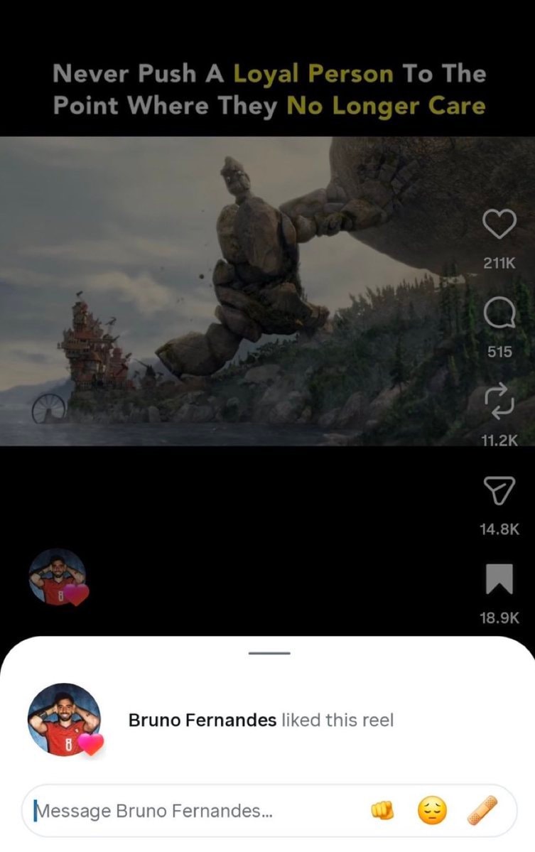 Bruno Fernandes social media like controversy