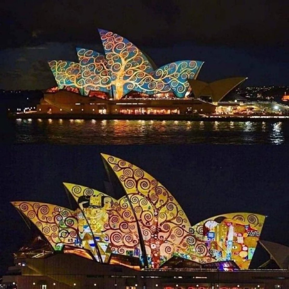Sydney Opera House Klimt projection Sydney Opera House Klimt projection