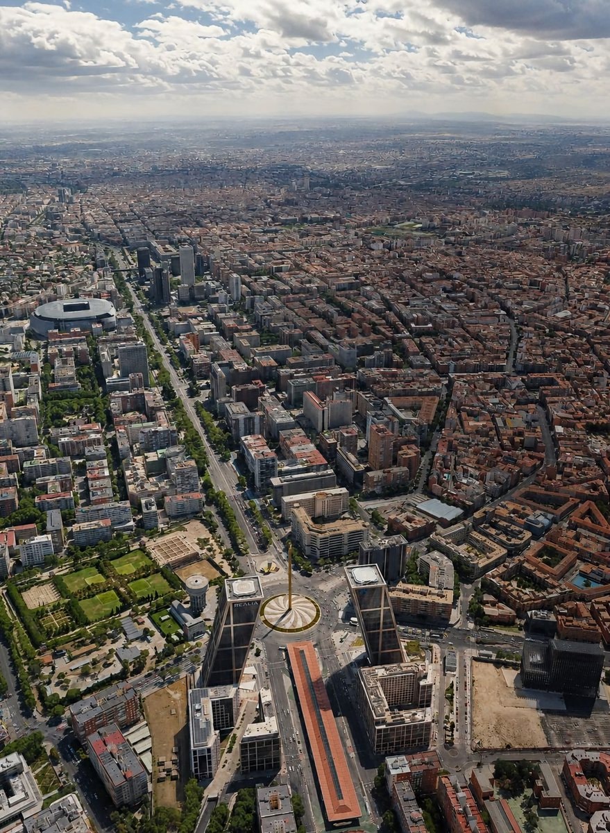 Madrid Spain aerial view