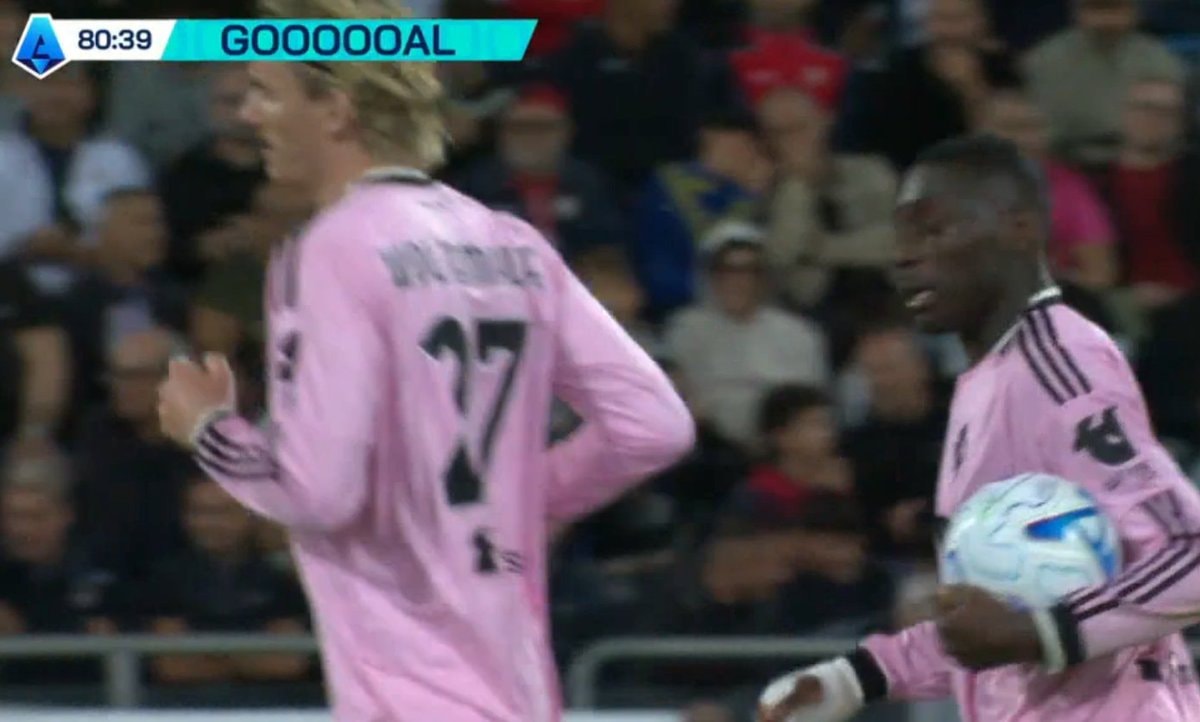 Juventus vs Cagliari Kolo Muani goal