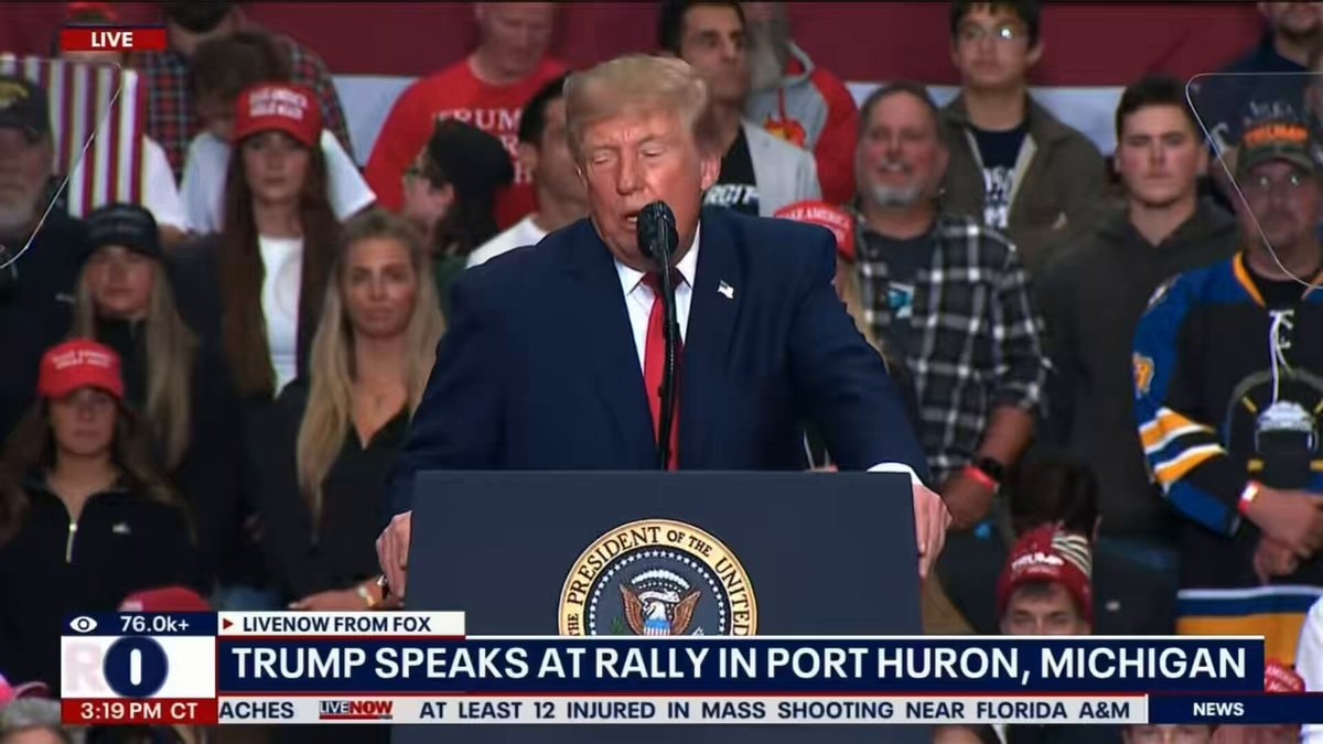 Trump praises Nicki Minaj and Jon Husted at rally