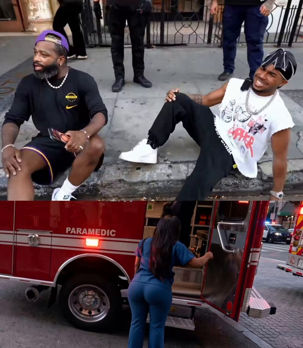 Adrien Broner and Deen fake injury prank