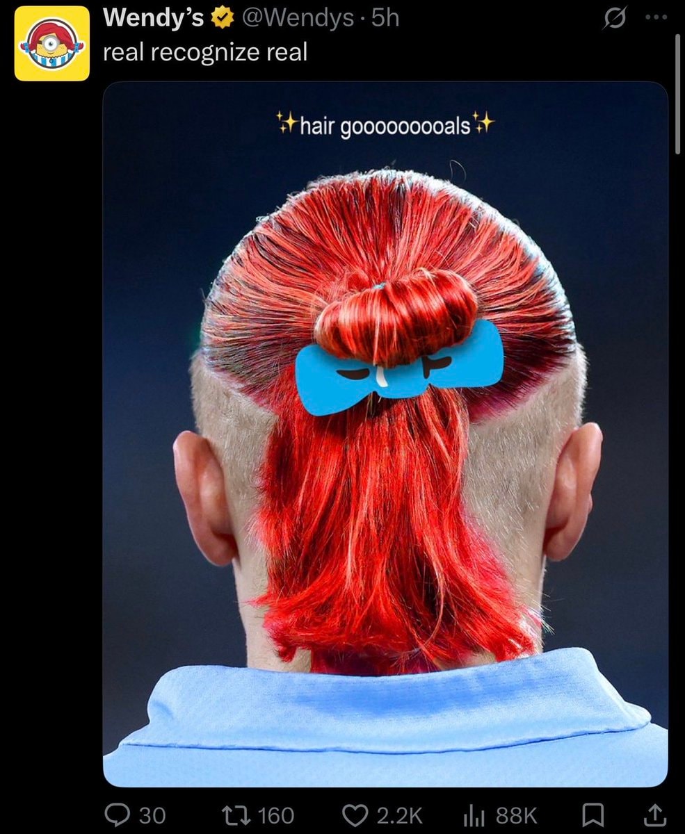 Wendy's Haaland hair