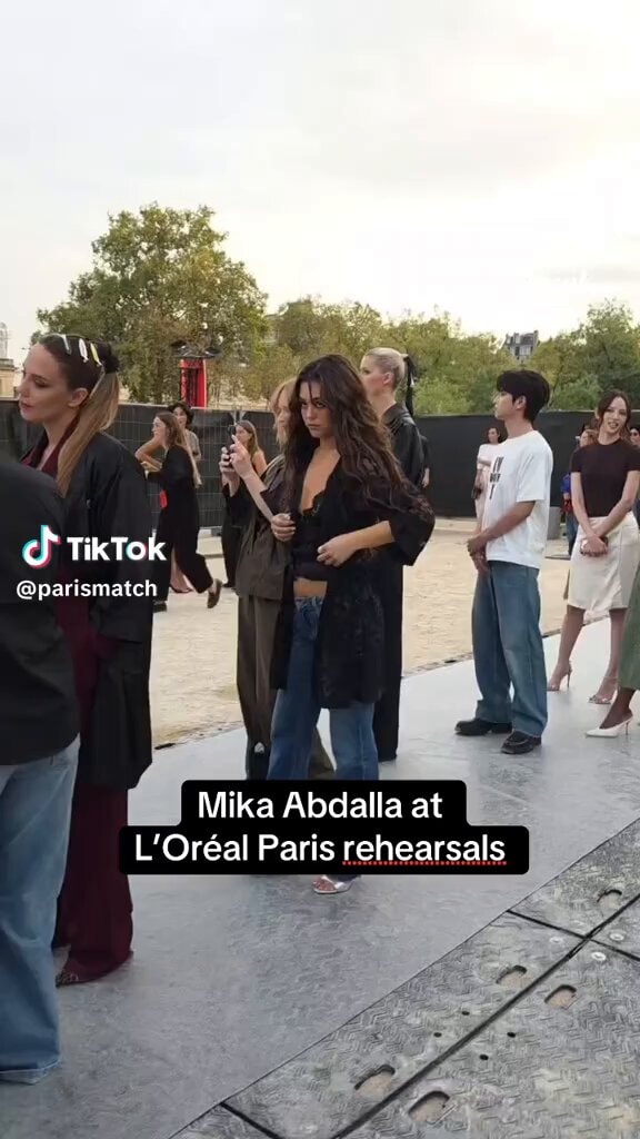 Mika Abdalla L'Oréal Paris Fashion Show rehearsal