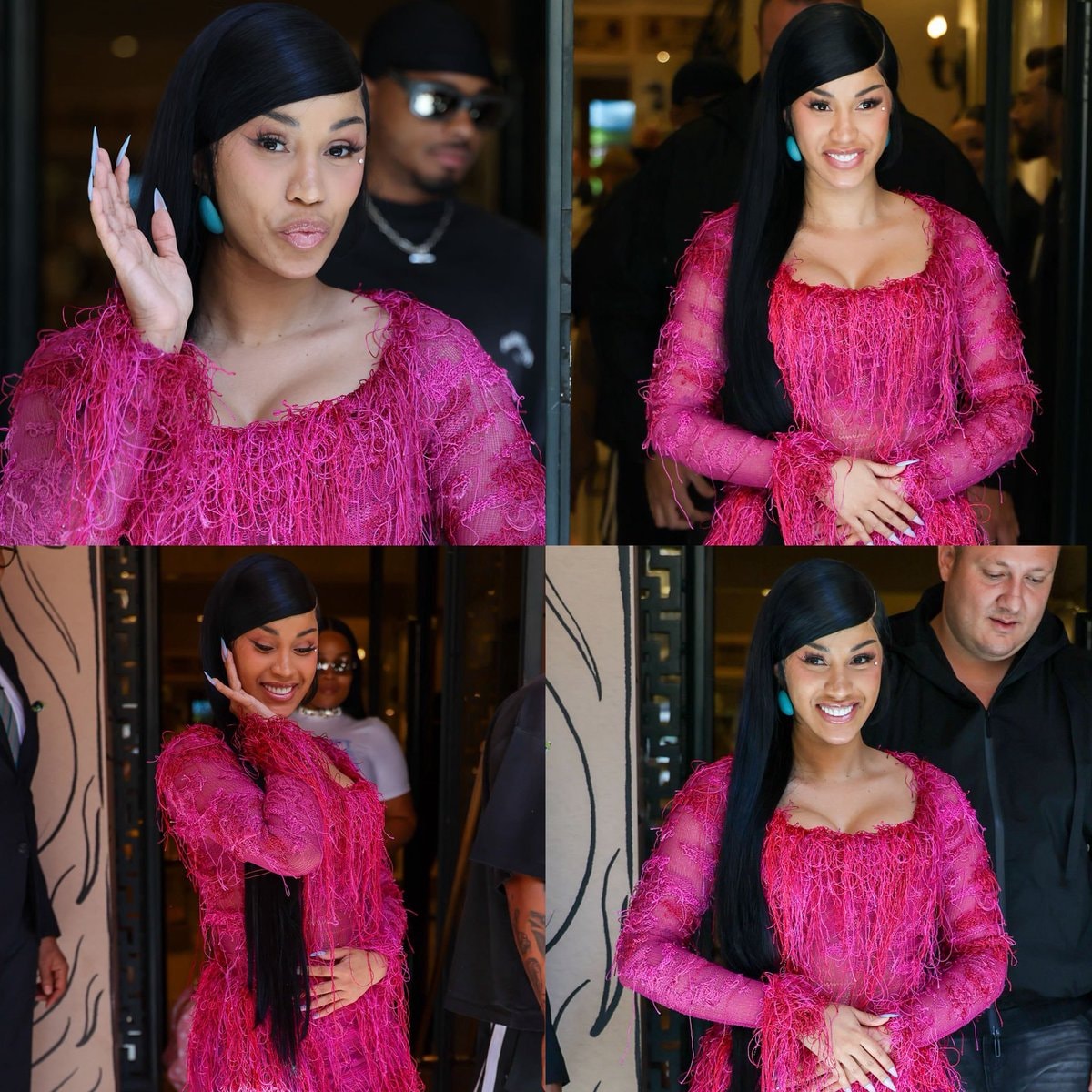 Cardi B leaving Chanel Paris