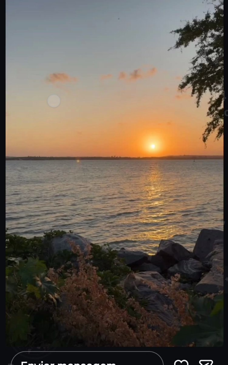 sunset over water