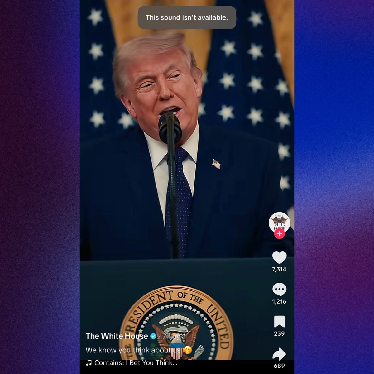 Taylor Swift song removed from White House TikTok (photo 2 of 2)