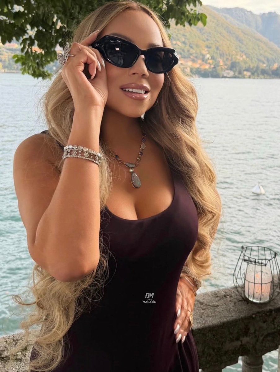Mariah Carey lakeside photos