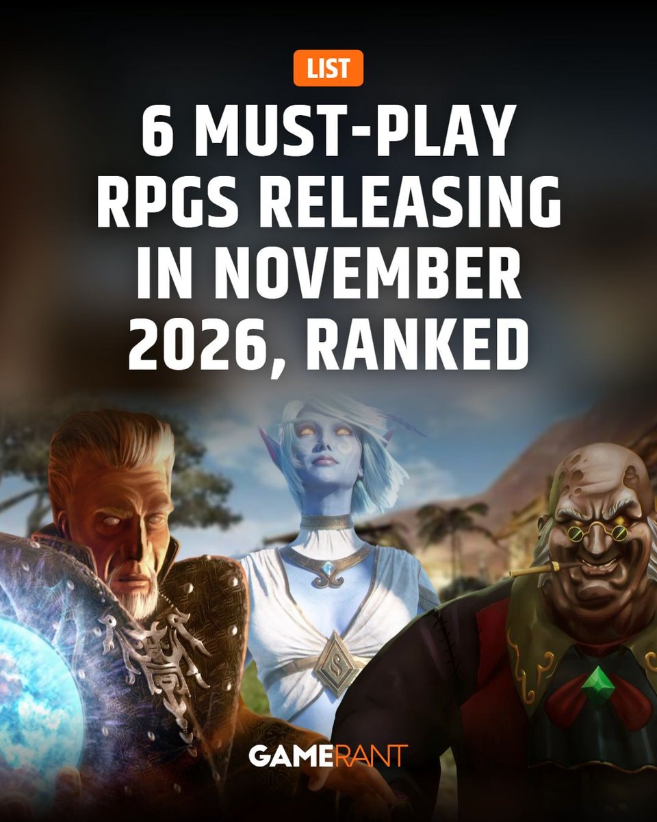 RPGs releasing in November 2026 RPGs releasing in November 2026