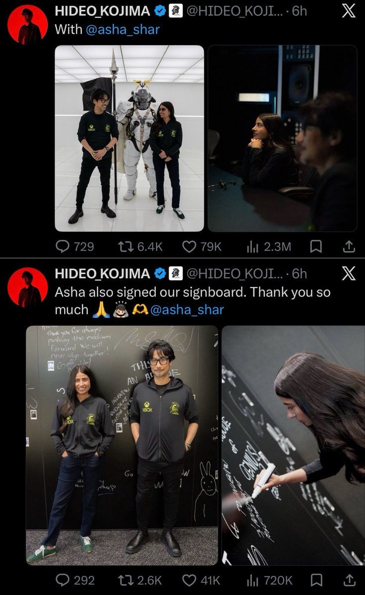 Hideo Kojima Asha Sharma partnership