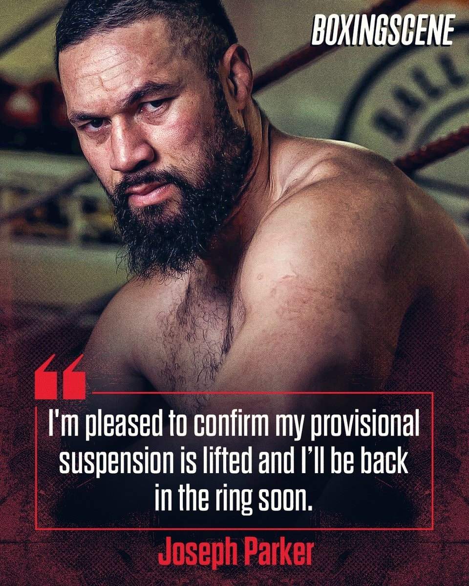 Joseph Parker suspension lifted Joseph Parker suspension lifted