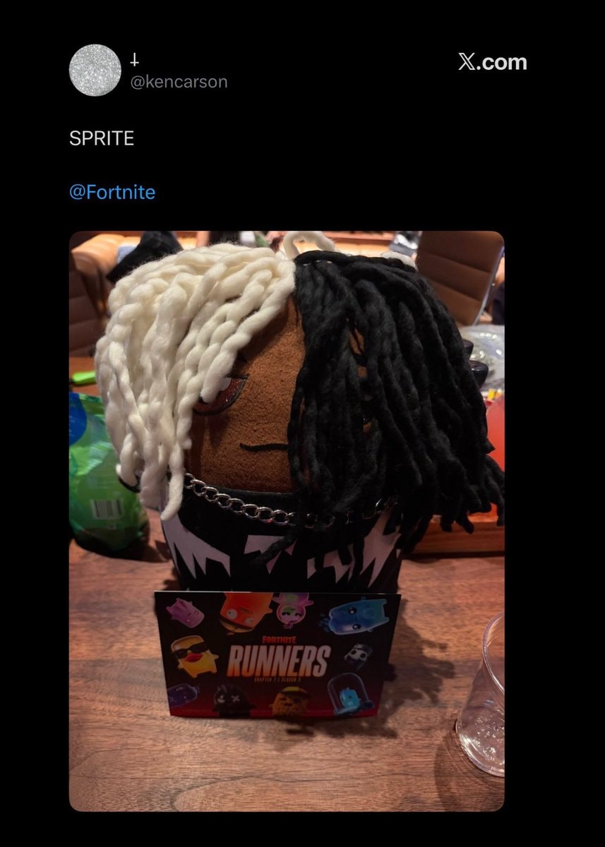 Ken Carson Fortnite plushie tease (photo 2 of 2)