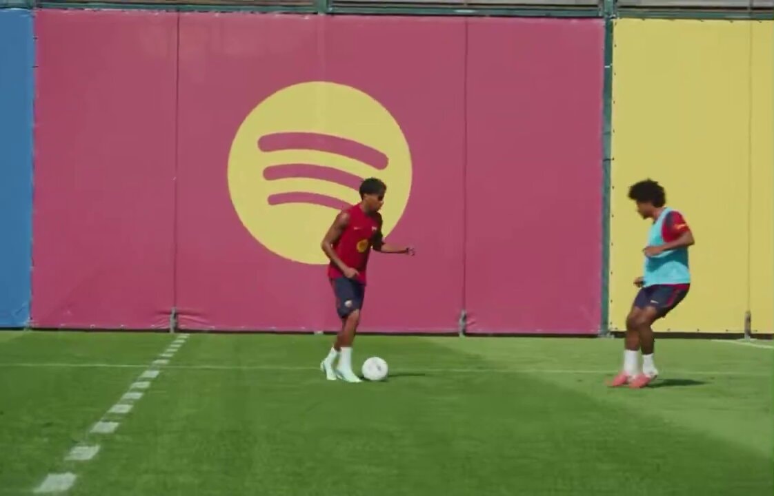 Lamine training session