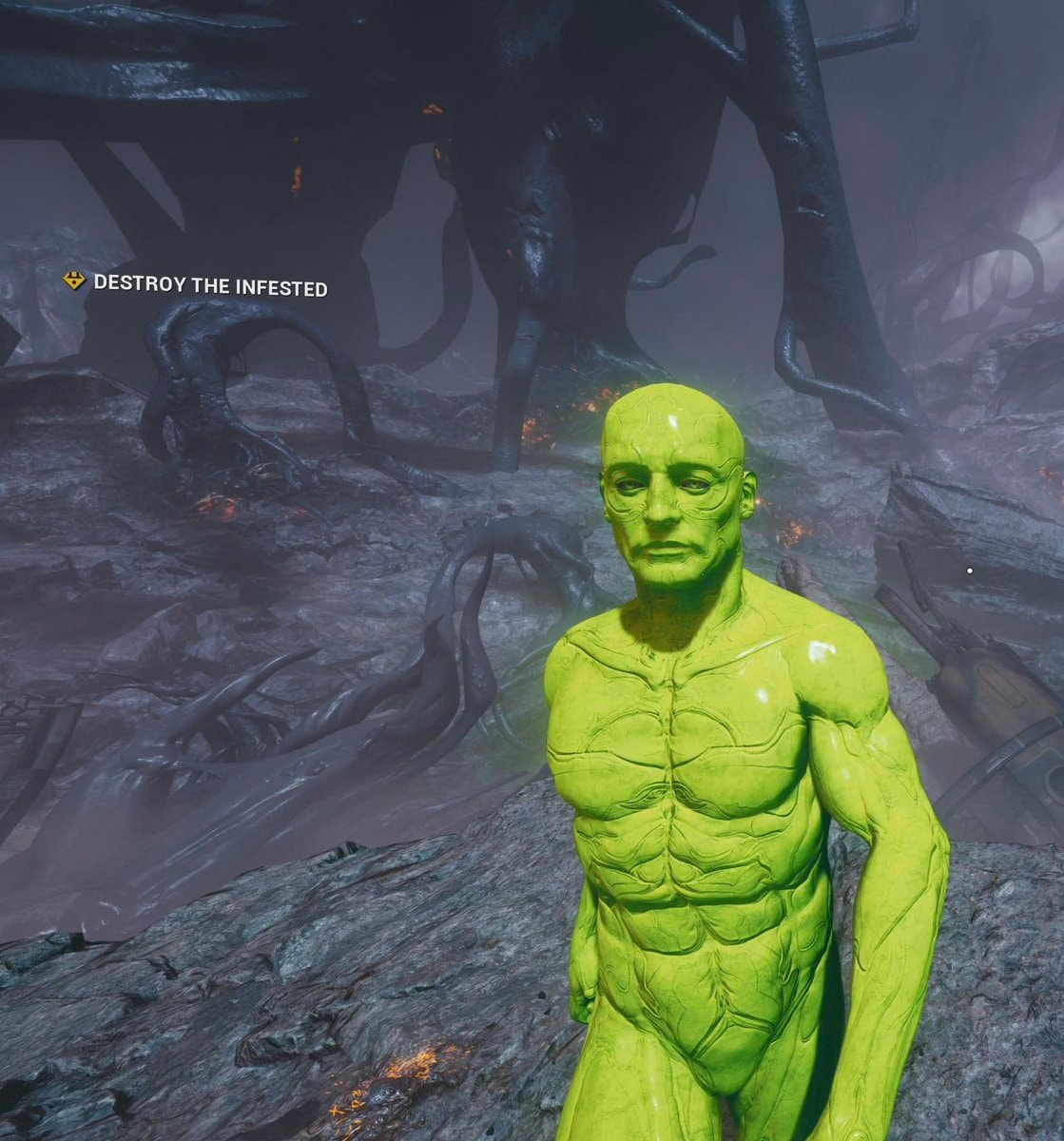 green video game character