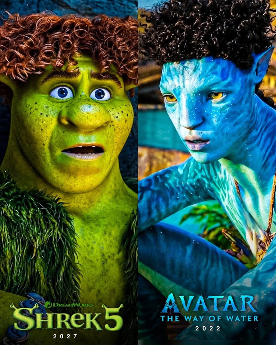 Shrek 5 vs Avatar Na'vi curly hair comparison