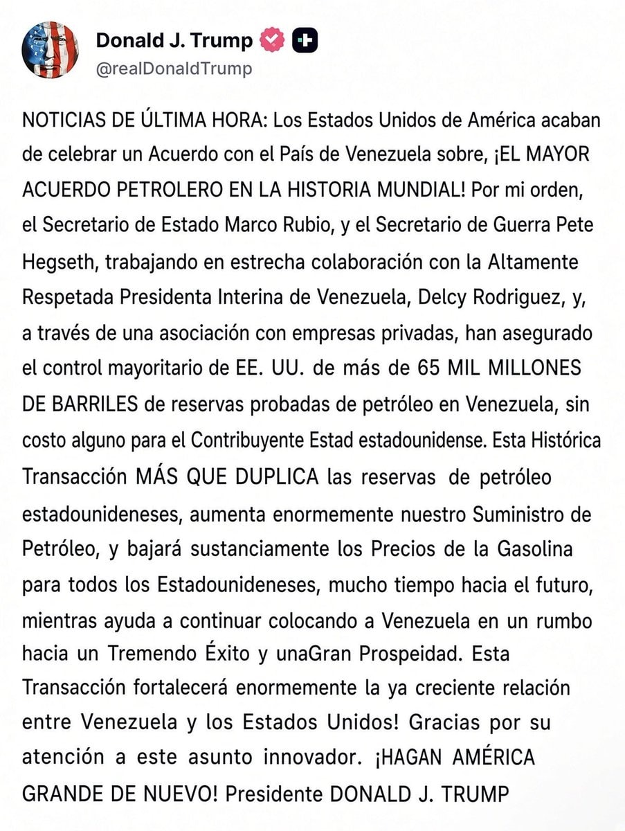 Trump Venezuela oil deal majority control