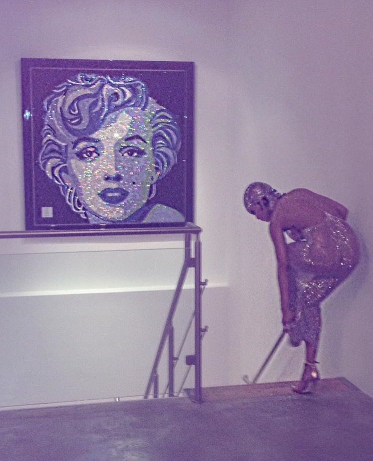 Marilyn Monroe glitter mosaic art