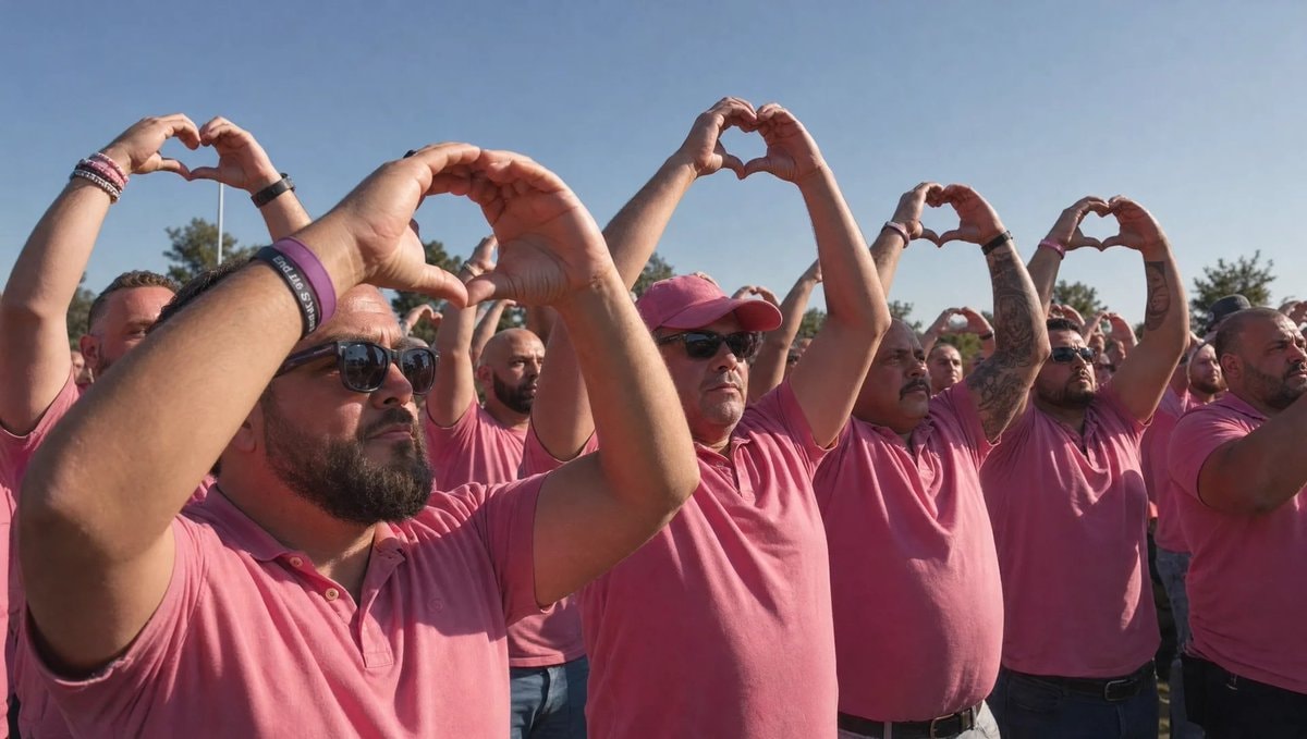 men in pink polo shirts men in pink polo shirts