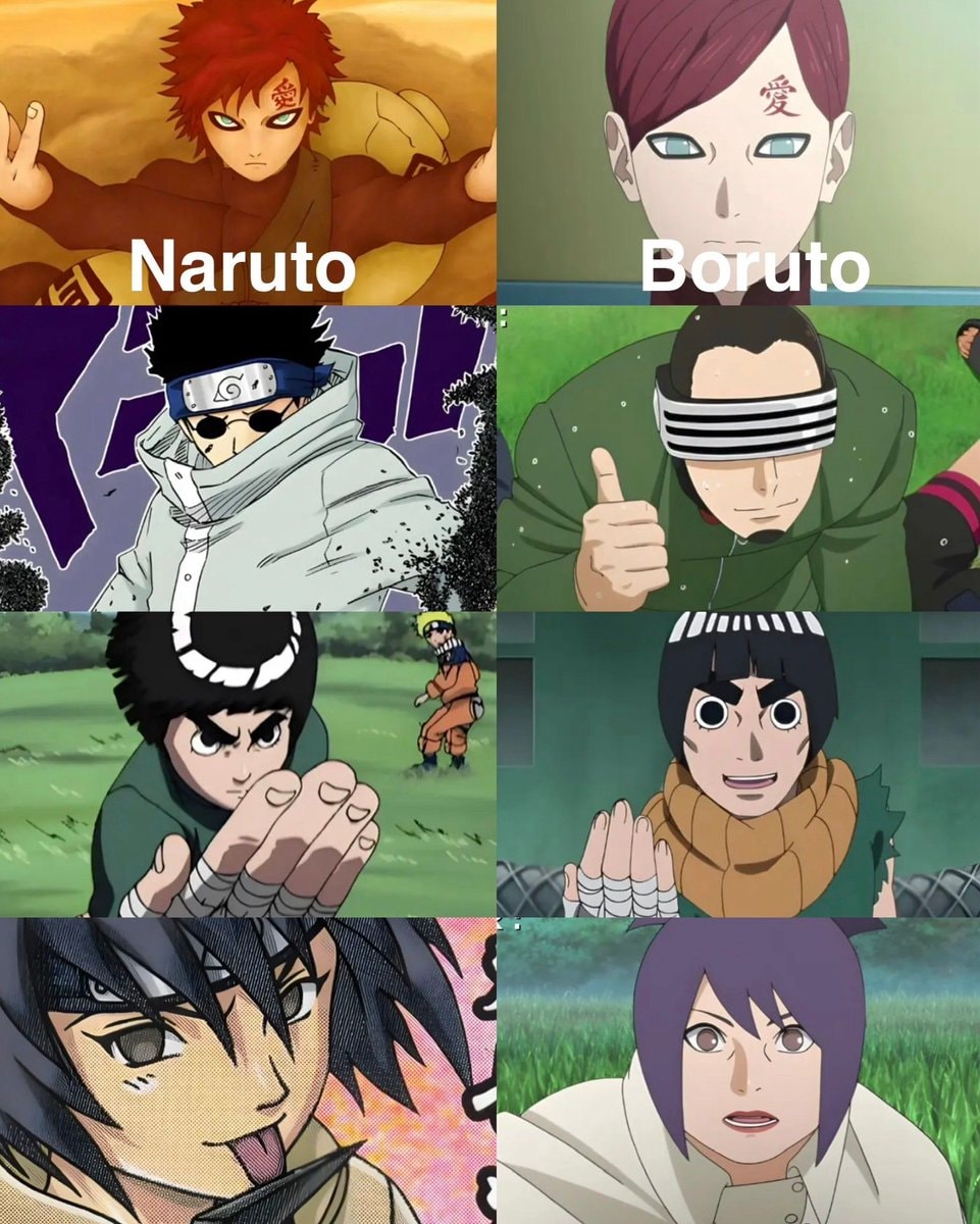 Naruto vs Boruto characters