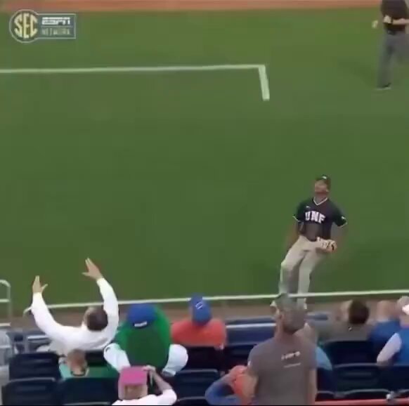 Albert mascot baseball hit