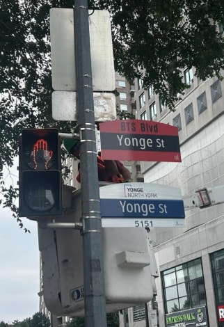 BTS Toronto renamed street (photo 2 of 2)