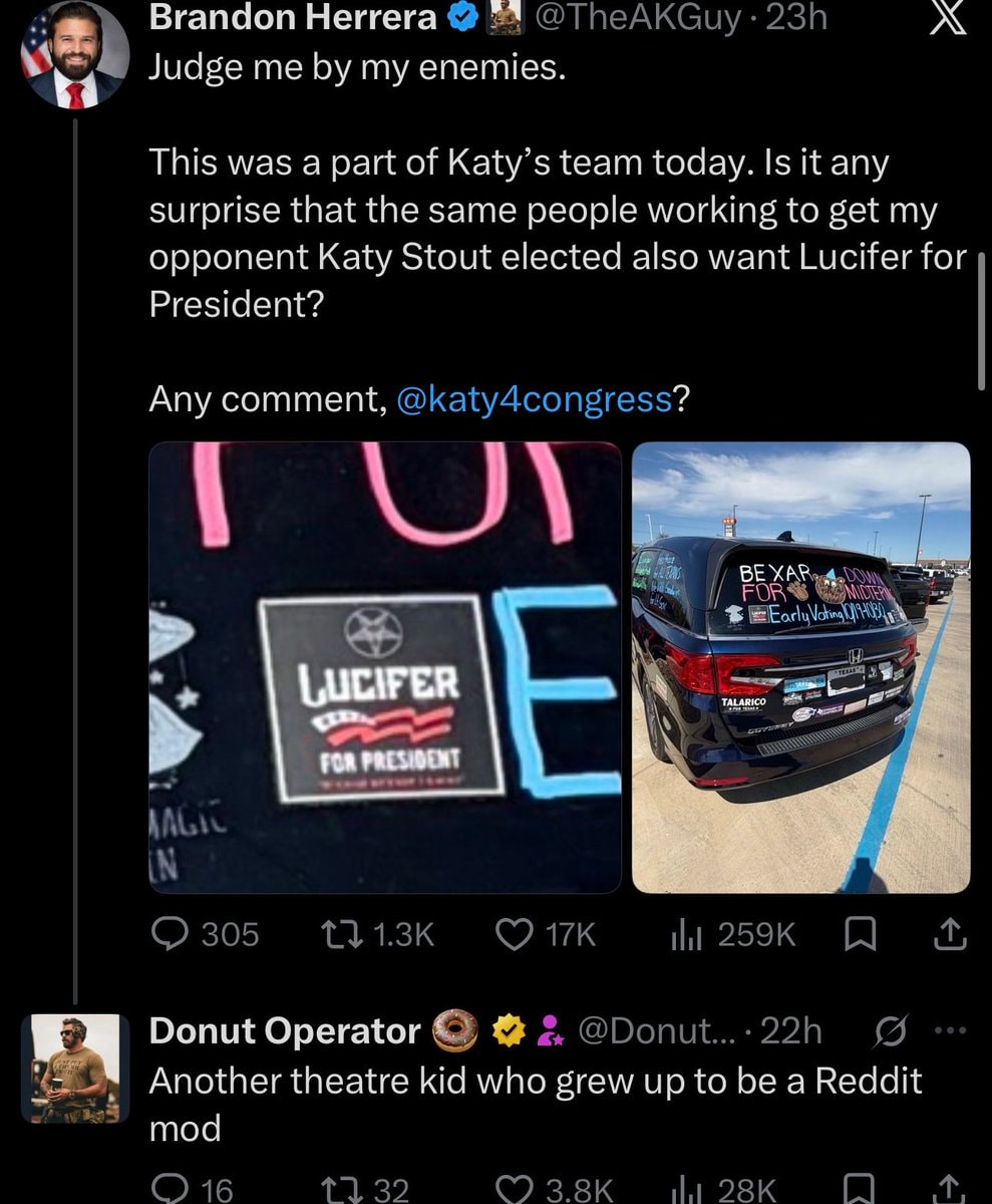 Lucifer for President sticker controversy