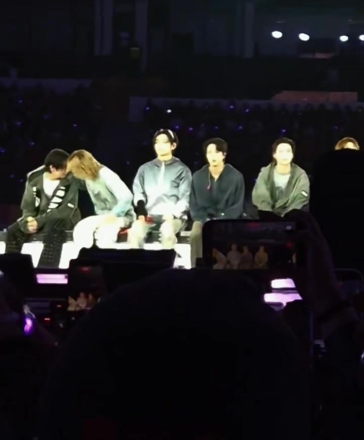 Jikook switch places on stage