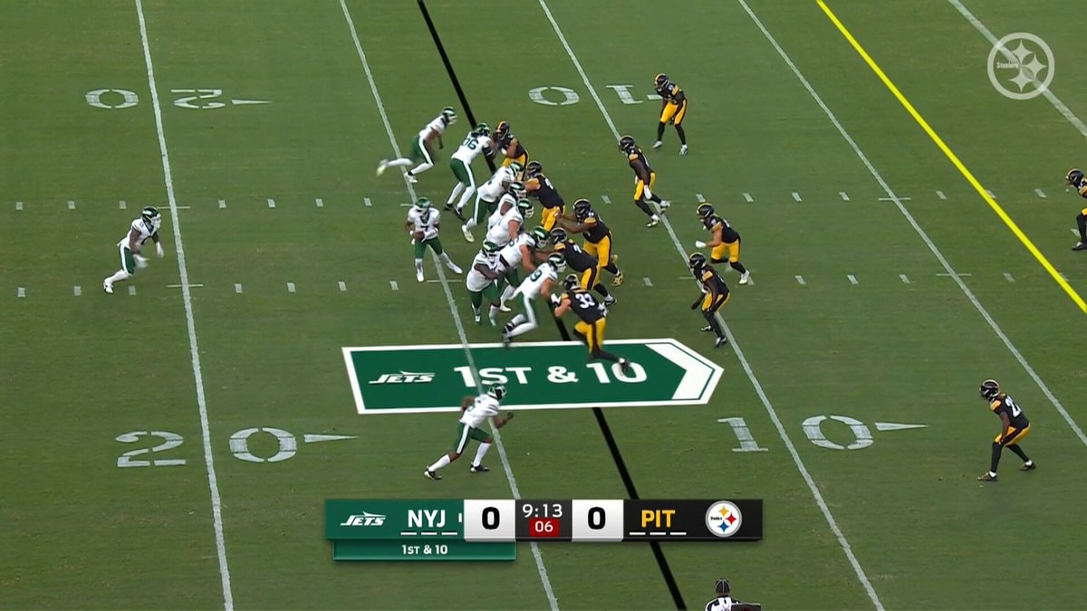 Geno Smith Jets touchdown vs Steelers