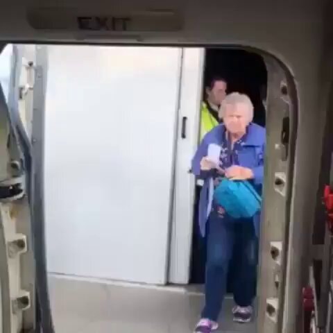Grandmother meets granddaughter pilot