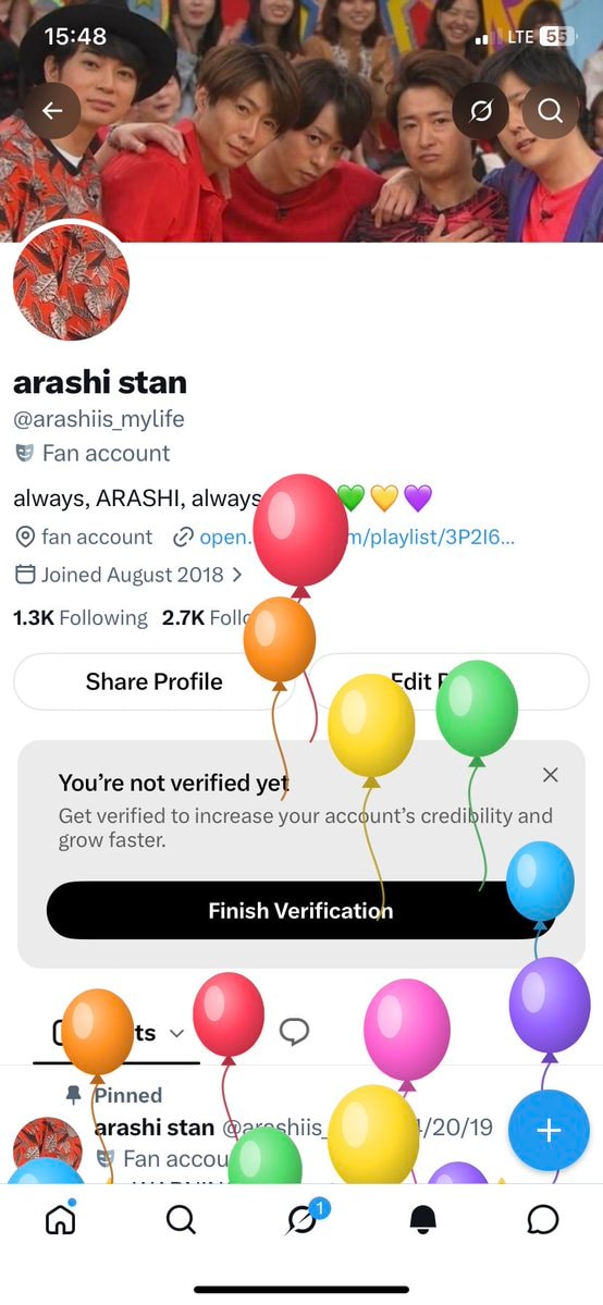 arashi stan balloons day