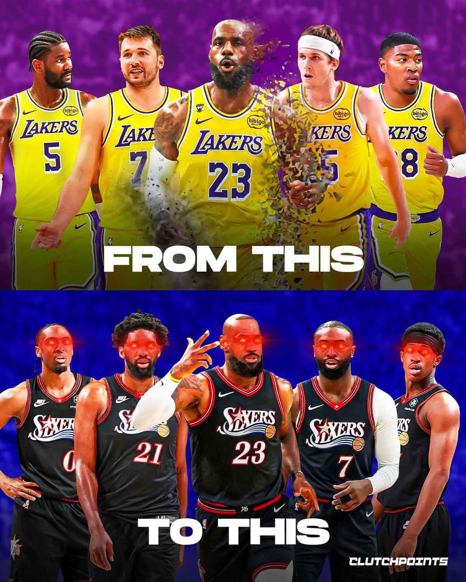 LeBron James 76ers Lakers comparison