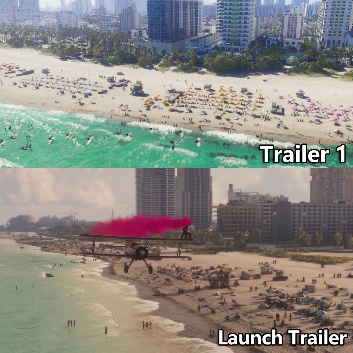 GTA 6 Trailer 1 vs Launch Trailer
