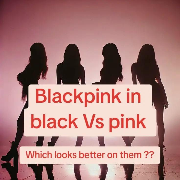 Blackpink in black vs pink
