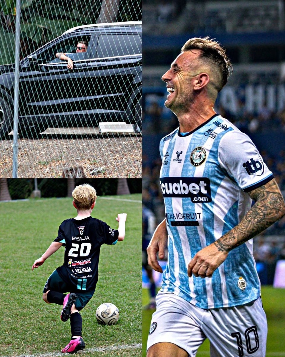 Damián Kitu Diaz watching son play