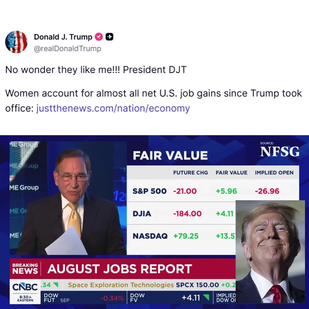 Trump August Jobs Report women growth response
