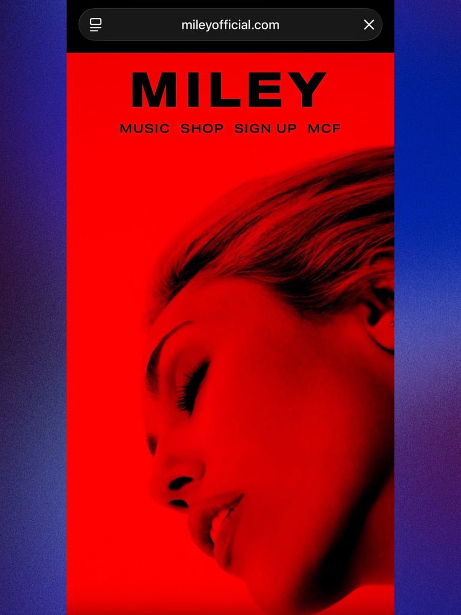 Miley Cyrus website update (photo 2 of 2)