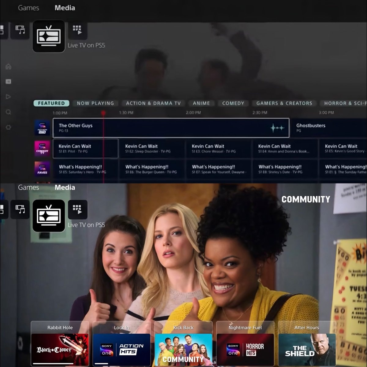 PS5 free LIVE TV channels in the U.S. (photo 1 of 2)
