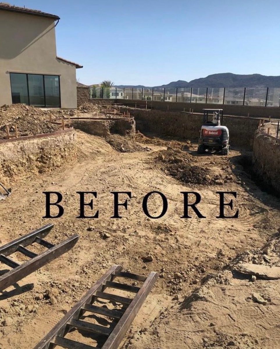 construction site before and after