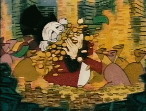 Scrooge McDuck money GIF